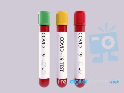 3d Illustration Of A Covid 19 Blood Sample Tube  Stock Image