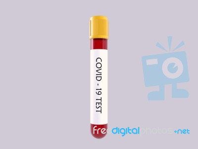 3d Illustration Of A Covid 19 Blood Sample Tube  Stock Image