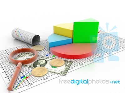 3d Illustration Of Business Diagram Stock Image