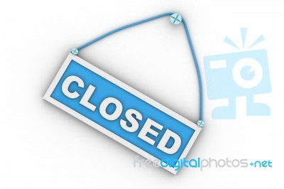 3d Illustration Of Closed Sign Stock Image