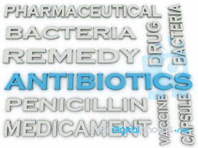 3d Image Antibiotics  Issues Concept Word Cloud Background Stock Image