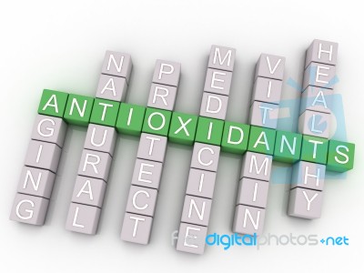 3d Image Antioxidants Issues Concept Word Cloud Background Stock Image