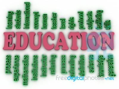 3d Image Education Concept Word Cloud Background Stock Image