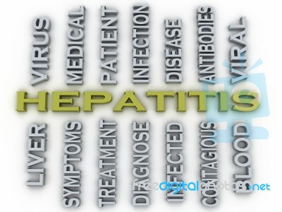 3d Image Hepatitis  Medical Concept Word Cloud Background Stock Image