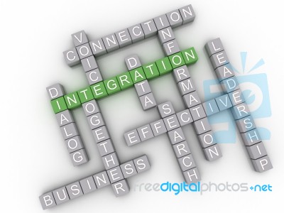 3d Image Integration Issues Concept Word Cloud Background Stock Image