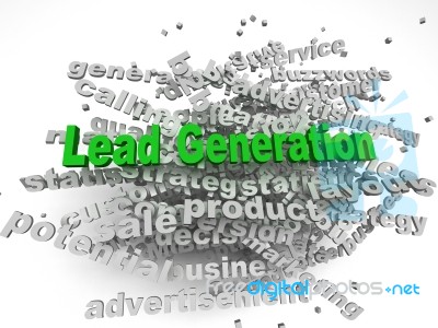 3d Image Lead Generation  Issues Concept Word Cloud Background Stock Image