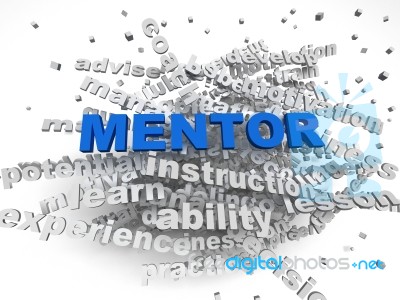 3d Image Mentor  Issues Concept Word Cloud Background Stock Image