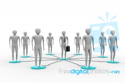 3d Image Of Virtual Men On Global Connection Stock Image
