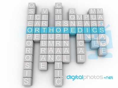 3d Image Orthopedics  Issues Concept Word Cloud Background Stock Image