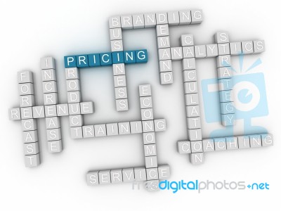 3d Image Pricing Word Cloud Concept Stock Image