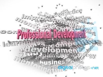 3d Image Professional Development  Issues Concept Word Cloud Bac… Stock Image