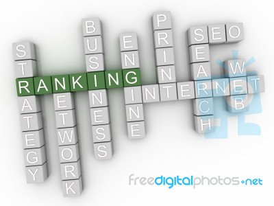 3d Image Ranking Word Cloud Concept Stock Image