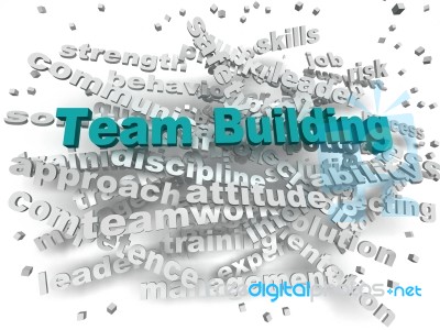 3d Image Team Building Word Cloud Concept Stock Image