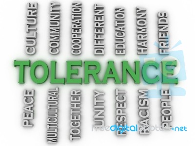 3d Image Tolerance Issues Concept Word Cloud Background Stock Image