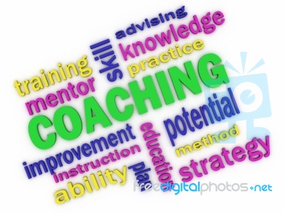 3d Imagen About Coaching Concept Stock Image