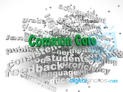 3d Imagen Common Core  Issues Concept Word Cloud Background Stock Image