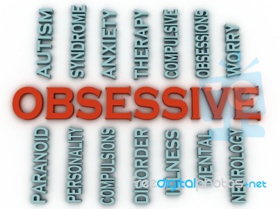 3d Imagen Obsessive (ocd Or Obsessive Compulsive Disorder)  Issu… Stock Image