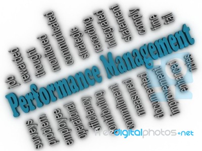 3d Imagen Performance Management Concept Word Cloud Background Stock Image