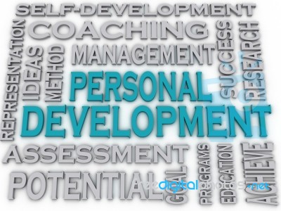 3d Imagen Personal Development  Issues And Concepts Word Cloud B… Stock Image