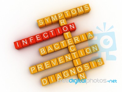3d Infection Word Cloud Concept - Illustration Stock Image