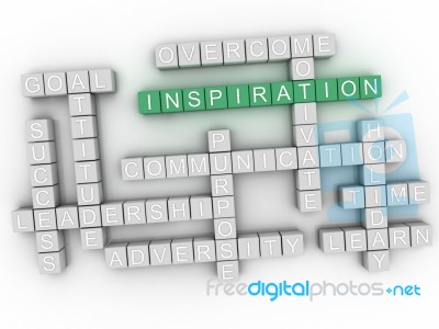 3d Inspiration Concept Word Cloud Stock Image