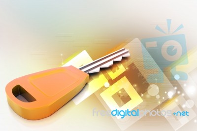 3d Key Stock Image