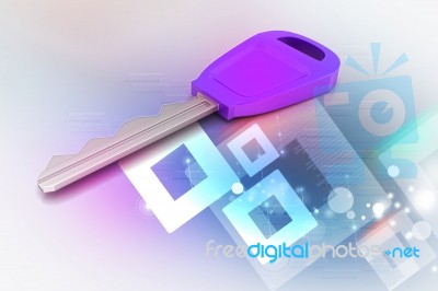 3d Key Stock Image