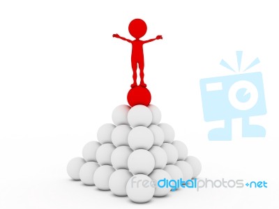 3d Leadership And Hierarchy Concept Stock Image