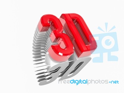 3d Logo On A White Background Stock Image