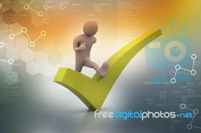 3d Man Running The Right Sign Stock Image 3d Man Running The Right Sign Stock Image