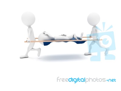 3D Medics Saving Life Stock Image