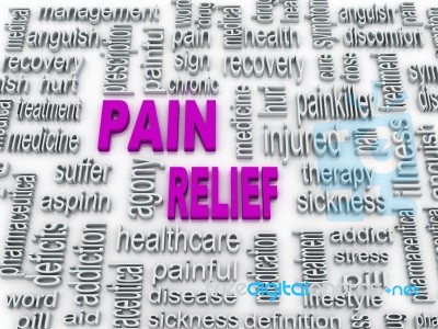 3d Pain Relief Concept Illustration Design Stock Image