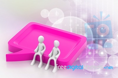 3d People Communication Together Stock Image