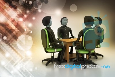3d People In Business Meeting Stock Image