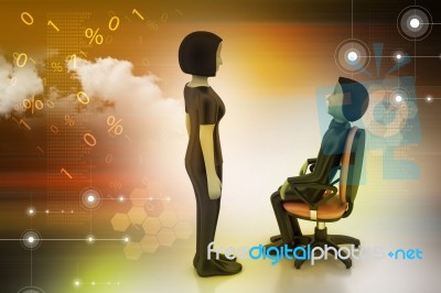 3d People In Discussion Stock Image
