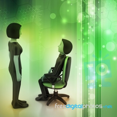 3d People In Discussion Stock Image