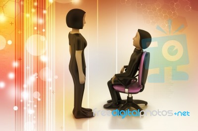 3d People In Discussion Stock Image