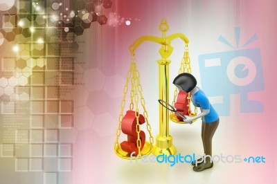 3d People Watching The Exchange Rate Stock Image