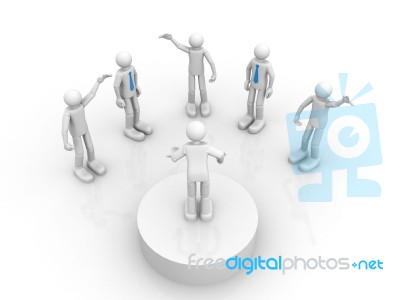 3d Person Icon Leadership And Team Stock Image
