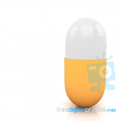 3d Pill Isolated On White Stock Image