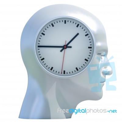 3d Portrait Of Worried Stressed Overwhelmed Man Stock Image