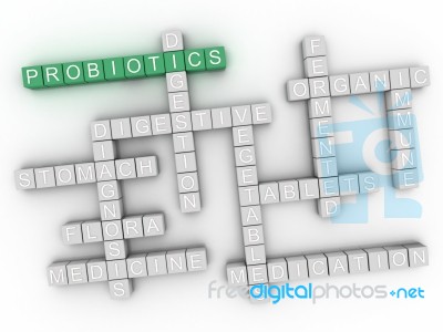 3d Probiotics Word Cloud Concept Stock Image