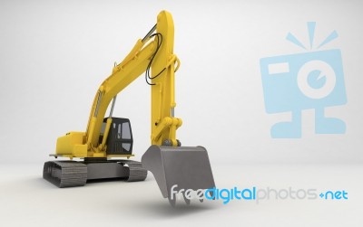 3d Professional Digger Stock Image