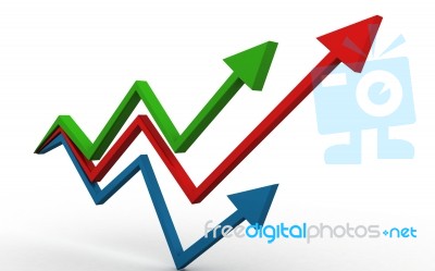 3d Render Business Graph Stock Image