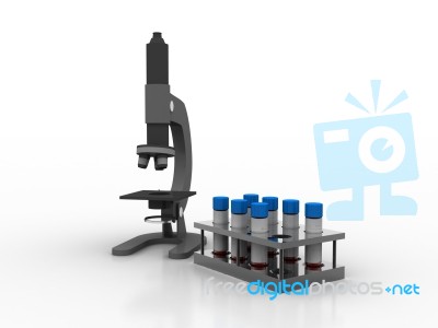 3d Render Corona Virus Disease Covid-19 Lab Testing Stock Image