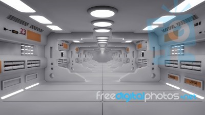 3d Render Interior And Futuristic Architecture Design Stock Image