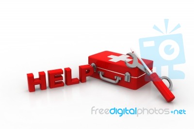3d Render Of First Aid Kit Stock Image