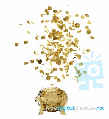 3d Render Of Glass Piggybank Isolated On White Background Stock Image 3d Render Of Glass Piggybank Isolated On White Background Stock Image