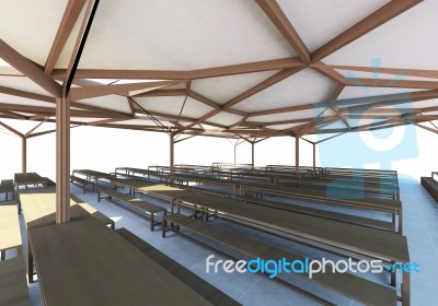 3d Rendered Of Canteen Stock Photo