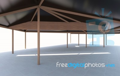 3d Rendered Of Futuristic Architecture Stock Image